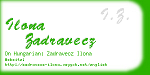 ilona zadravecz business card